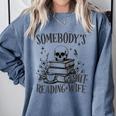 Somebody's Smut Reading Wife Smutty Book Lovers Comfort Colors Sweatshirt Denim Somebody's Smut Reading Wife Smutty Book Lovers Comfort Colors Sweatshirt Denim