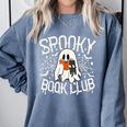 Spooky Book Club Cute Ghost Reading Book Halloween Costume Comfort Colors Sweatshirt Denim Spooky Book Club Cute Ghost Reading Book Halloween Costume Comfort Colors Sweatshirt Denim