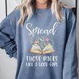 Spread Those Pages Like A Good Girl Bookworm Book Lover Comfort Colors Sweatshirt Denim Spread Those Pages Like A Good Girl Bookworm Book Lover Comfort Colors Sweatshirt Denim