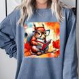 Squirrel Reading Comic Book On Autumn Branch Glasses Leaves Comfort Colors Sweatshirt Denim Squirrel Reading Comic Book On Autumn Branch Glasses Leaves Comfort Colors Sweatshirt Denim