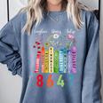 Subtle Floral Foxglove Daisy Tulip Book Lover Comfort Colors Sweatshirt Denim