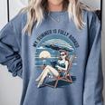 My Summer Is Fully Booked Fun Girls Summer Book Lovers Comfort Colors Sweatshirt Denim My Summer Is Fully Booked Fun Girls Summer Book Lovers Comfort Colors Sweatshirt Denim