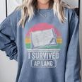 I Survived AP Lang Retro Book Graphic Comfort Colors Sweatshirt Denim I Survived AP Lang Retro Book Graphic Comfort Colors Sweatshirt Denim
