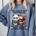 Teacher Bookworm Book Lover Panda Reading Book Librarian Tee Comfort Colors Sweatshirt Denim