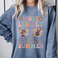 Teacher Summer Break Most Likely To Read Books All Summer Comfort Colors Sweatshirt Denim