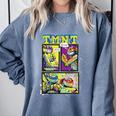 Teenage Mutant Ninja Turtles Retro Neon Comic Book Panels Comfort Colors Sweatshirt Denim