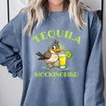 Tequila Mockingbird For Book Lovers And Writers Comfort Colors Sweatshirt Denim
