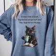 At Times I Think To Myself Drop The Book And Get Stuff Done Comfort Colors Sweatshirt Denim