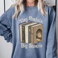 Tiny Portals Big Stories Book Nook Fantasy Gateway Comfort Colors Sweatshirt Denim