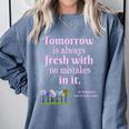 Tomorrow Is Fresh Anne Of Green Gables Book Quote Shirt Premium Tri-Blend Comfort Colors Sweatshirt Denim