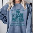 I Tried To Form A Gang Book Club Quote For Women Comfort Colors Sweatshirt Denim
