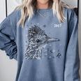 Tucson Festival Of Books TFOB 2017 Roadrunner Mascot Comfort Colors Sweatshirt Denim
