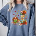 Turkey Reading Books Fall Librarian Book Lover Teacher Kids Comfort Colors Sweatshirt Denim Turkey Reading Books Fall Librarian Book Lover Teacher Kids Comfort Colors Sweatshirt Denim