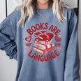 Valentine Book Lover Books Are My Love Language Women Girl Comfort Colors Sweatshirt Denim Valentine Book Lover Books Are My Love Language Women Girl Comfort Colors Sweatshirt Denim