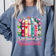 Valentine All Booked For Valentine Book Lovers Teacher Kid Comfort Colors Sweatshirt Denim