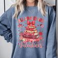 Valentine All Booked For Valentines Book Lovers Teacher Kid Comfort Colors Sweatshirt Denim Valentine All Booked For Valentines Book Lovers Teacher Kid Comfort Colors Sweatshirt Denim