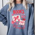 Valentines Book Lover Romance Books Are My Love Language Comfort Colors Sweatshirt Denim