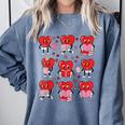 Valentines Day Librarian Heart Reading Book Women Men Kids Comfort Colors Sweatshirt Denim Valentines Day Librarian Heart Reading Book Women Men Kids Comfort Colors Sweatshirt Denim