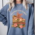 Valentine's Swooning Over Stories Cupid And Book Lover Tee Comfort Colors Sweatshirt Denim Valentine's Swooning Over Stories Cupid And Book Lover Tee Comfort Colors Sweatshirt Denim