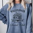 Wallflower Social Club Wildflower Social Club Book Lover Comfort Colors Sweatshirt Denim