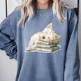 West Highland Terrier Books Dog Breed Westie For Men Women Girls Kids Comfort Colors Sweatshirt Denim