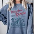 Western Book Love Cowboy Reader Bookish Bookworm Cowgirl Comfort Colors Sweatshirt Denim