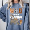 Wild About Reading Book Reader Book Nerd Book Reading Lover Premium Tri-Blend Comfort Colors Sweatshirt Denim