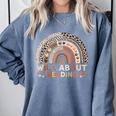 Wild About Reading Books Reader Lover Library Day Librarian Comfort Colors Sweatshirt Denim
