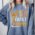 Wild About Reading Lover Bookworm Library Teacher Zoo Animal Comfort Colors Sweatshirt Denim Wild About Reading Lover Bookworm Library Teacher Zoo Animal Comfort Colors Sweatshirt Denim