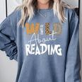 WILD ABOUT READING Reading Books Bookworm Library Day Comfort Colors Sweatshirt Denim WILD ABOUT READING Reading Books Bookworm Library Day Comfort Colors Sweatshirt Denim