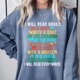 I Will Read Book On Boat Words For Kids Comfort Colors Sweatshirt Denim