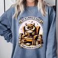 Wise Owl Reading Books Comfort Colors Sweatshirt Denim