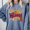 In My Wizard Era Groovy Bookish Fantasy Reader Book Lover Comfort Colors Sweatshirt Denim In My Wizard Era Groovy Bookish Fantasy Reader Book Lover Comfort Colors Sweatshirt Denim