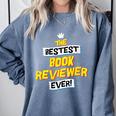 Women's Best Book Reviewer Critic Job Occupation Comfort Colors Sweatshirt Denim