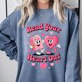Women's Book Lover Read Your Heart Out Teacher Kids Valentines Comfort Colors Sweatshirt Denim Women's Book Lover Read Your Heart Out Teacher Kids Valentines Comfort Colors Sweatshirt Denim