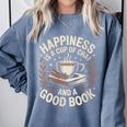 Women's Chai Tea And Books Chai Latte Lover Comfort Colors Sweatshirt Denim