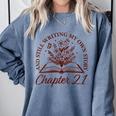 Women's Chapter 21 Book Readers Flower Lovers 21st Birthday Girls Comfort Colors Sweatshirt Denim Women's Chapter 21 Book Readers Flower Lovers 21st Birthday Girls Comfort Colors Sweatshirt Denim