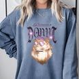Women's Dungeon Crawler Carl Airbrushed Princess Donut Series Book Comfort Colors Sweatshirt Denim Women's Dungeon Crawler Carl Airbrushed Princess Donut Series Book Comfort Colors Sweatshirt Denim