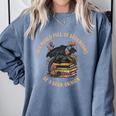 In A World Full Of Bookworms Be A Book Dragon Book Lover Comfort Colors Sweatshirt Denim