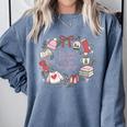 Xmas Tis The Season To Be Reading Books Pajamas Comfort Colors Sweatshirt Denim Xmas Tis The Season To Be Reading Books Pajamas Comfort Colors Sweatshirt Denim