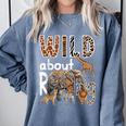 Zoo Animals Wild About Reading Books Reader Lover Librarian Comfort Colors Sweatshirt Denim Zoo Animals Wild About Reading Books Reader Lover Librarian Comfort Colors Sweatshirt Denim