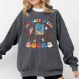 100 Days In The Books Celebration Retro School Comfort Colors Sweatshirt Pepper