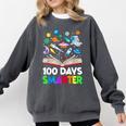 100th Day Of School Astronaut Books Space 100 Days Smarter Comfort Colors Sweatshirt Pepper