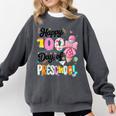 100th Day Of School Teacher Books 100 Days Of Preschool Girl Comfort Colors Sweatshirt Pepper