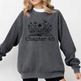 45th Birthday Chapter 45 Reading Book Lover Bookworm Teacher Comfort Colors Sweatshirt Pepper