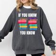 67 Reading Books 6 7 If You Know Six Seven Comfort Colors Sweatshirt Pepper