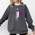 Ace Pride Book With Stars Moons And Magic Hand Comfort Colors Sweatshirt Pepper