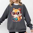 Adorable Book Lover Chipmunk With Reading Glasses Cute Premium Comfort Colors Sweatshirt Pepper Adorable Book Lover Chipmunk With Reading Glasses Cute Premium Comfort Colors Sweatshirt Pepper