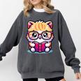 Adorable Book Lover Persian Cat With Reading Glasses Cute Comfort Colors Sweatshirt Pepper Adorable Book Lover Persian Cat With Reading Glasses Cute Comfort Colors Sweatshirt Pepper