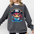 Adorable Book Lover Pirate With Reading Glasses Cute Comfort Colors Sweatshirt Pepper